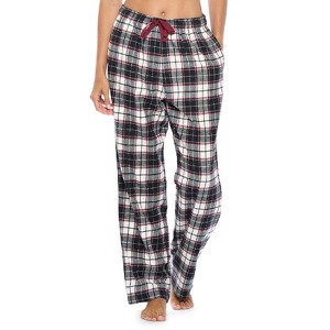 Ashford & Brooks Women's Super Soft Flannel Plaid Pajama Sleep Pants - 1 of 4