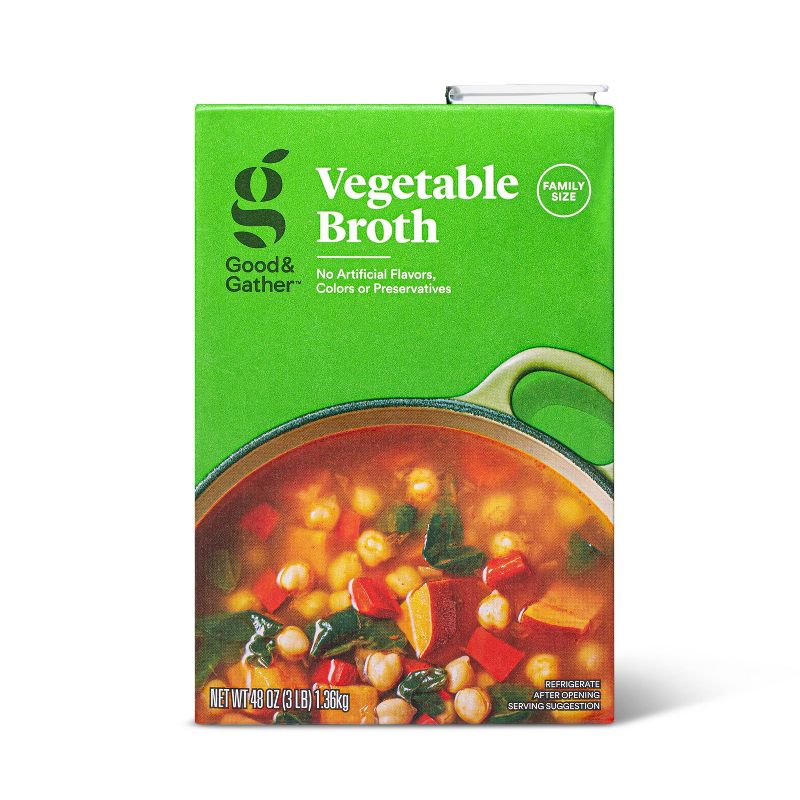 Vegetable Broth - 48oz - Good &#38; Gather&#8482;, 1 of 5