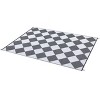 Outdoor patio rug, plastic straw. Waterproof, reversible, modern geometric trellis. For porch, RV, backyard, pool, picnic, beach, camping - 4 of 4