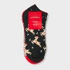 Women's Reindeer & Stripes Christmas 6pk Low Cut Socks - Wondershop™ Black/Red/White 4-10 - 2 of 3