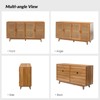 Buthrotos Living Room Solid Wood TV Stand for TVs up to 65"  With 4 rattan doors | KARAT HOME - 4 of 4