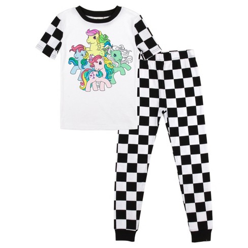 My Little Pony Retro Favorite Characters Youth Short Sleeve Shirt & Checkered Sleep Pajama Pants Set - image 1 of 4