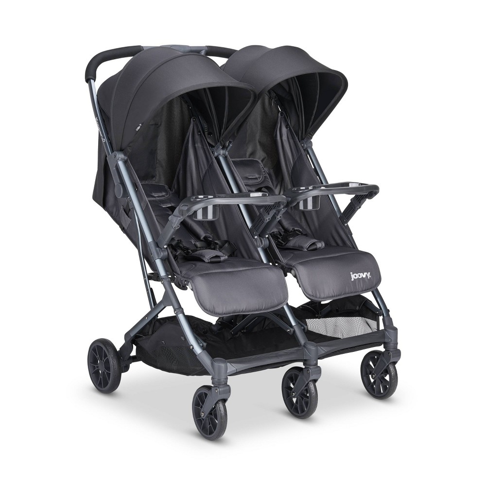 Joovy KooperX2 Lightweight Compact Fold Double Stroller - Forged Iron