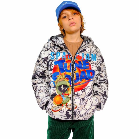 Members Only Boy Packable Tune Squad Midweight Jacket -silver , Size- 4 ...