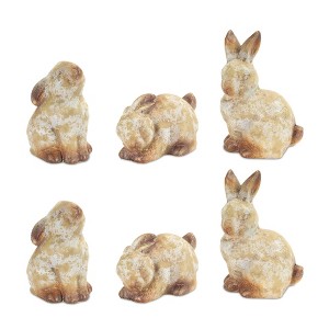 Weathered Terracotta Bunny Statues – Assorted Spring Decor by Melrose - 1 of 3