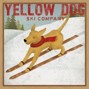 Amanti Art Yellow Dog Ski Co by Ryan Fowler Canvas Wall Art Print Framed 16-in. x 16-in. - 1 of 4