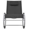 vidaXL Outdoor Rocking Chair in Black, Weather-Resistant with Aluminum Frame & Comfortable Textilene Seat, for Patio & Garden - 2 of 4