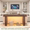 Aheaplus 63'' Farmhouse Console Table with Power Outlets and Light - 4 of 4