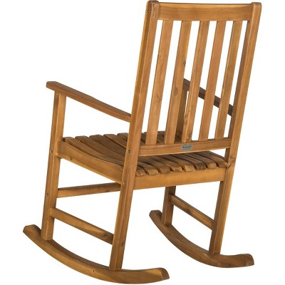 Barstow Teak Wooden Rocking Chair with Arms
