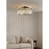 ALOADECOR Modern Glam  Glass Drum Flush Mount Contemporary Ceiling Light For Living Room Entryway Bedroom - 4 of 4