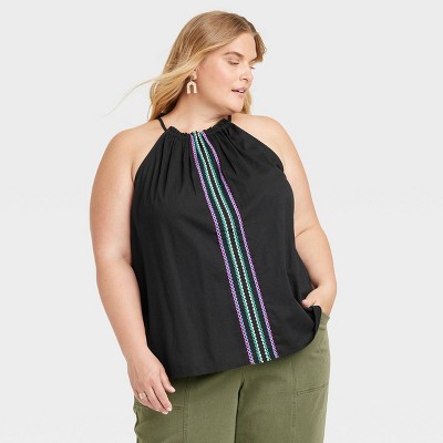 Женский пуловер Knox Rose Womens Plus на бретелях, тканая майка без рукавов