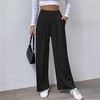 Coolmee Womens Baggy Wide Leg Pants Casual High Waist Palazzo Pant with Pockets - 2 of 4