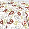 Slickblue Apple Letters Print Bedding Comforter Set, Full/Queen/King All-In-One 5-Piece Set, Playful Style - 3 of 3