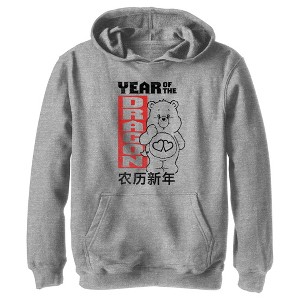 Boy's Care Bears Love-a-Lot Bear Year of the Dragon Pull Over Hoodie - 1 of 4