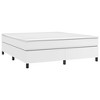 vidaXL Faux Leather King Size Box Spring Bed Frame, Elegant White 76"x79.9", Engineered Wood - Suitable for King Size Mattresses - 2 of 4