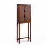 Hatteras Modern Boho Over Toilet Storage Cabinet with Solid Wood & Natural Rattan Accents-Teamson Home - 2 of 4