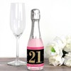 Big Dot of Happiness Finally 21 Girl - 21st Birthday - Mini Wine and Champagne Bottle Label Stickers - 21st Birthday Party Favor Gift - Set of 16 - 2 of 4