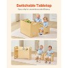 VEVOR Montessori Weaning Table and Chair Set, Wooden Toddler Table and Chair Set with 2 Chairs, Adjustable Height Chair and Activity Table, Natural - 4 of 4