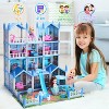 Skirfy Play Dollhouse with Doll Toy Figures, 14 Rooms Furniture and Colorful Lights, Creative Doll House Gift for Girls , Assemble Required - 4 of 4