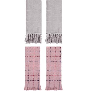 REGALWOVEN 4 Packs Cotton Absorbent Soft Decorative Turkish Bath Towel for Bathroom - 1 of 4