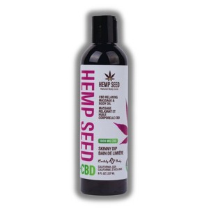 Earthly Body Hemp Seed Massage & Body Oil (8 oz) - Skinny Dip |  Moisturizing & Nutrient-Rich, Soothes Irritated Skin & Promotes Strength - 1 of 2