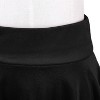 Women's Vintage Velvet Skater Skirt - Stretchy Flared Mini A-Line Skirt Black - 3 of 4