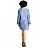 Women's Fringe & Geometric Chambray Dress - Velzera - 3 of 4