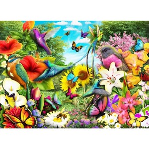 Brain Tree - Flower Garden 1000 Pieces Jigsaw Puzzle - Random Cut - 27.5"lx19.5"w - 1 of 1