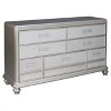 Dresser Silver - Signature Design by Ashley: Hollywood Regency Style, 7 Drawers, Faux Shagreen Texture - 2 of 4