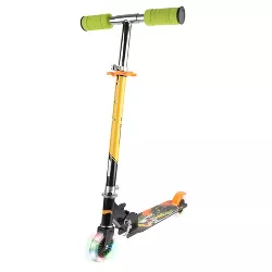 Hot Wheels - 2 Wheel foldable Scooter Light Up Wheels lightweight and sturdy for kids