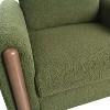 Upholstered Living Room Accent Chairs Single Sofa Chair with Walnut Legs-Christopher Knight Home - 4 of 4
