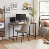 VASAGLE Computer Desk, Gaming Desk, Home Office Desk, for Small Spaces, 23.6 x 47.2 x 29.5 Inches, Industrial Style,Rustic Brown and Black - 4 of 4