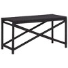 vidaXL Bench Black Polyethylene rattan 31.5 in Sturdy Garden Bench - 2 of 4