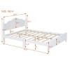 Retro Style Wood Platform Bed with Sturdy Frame and Natural Headboard ,No Box Spring Required, Easy Assembly-Maison Boucle - 4 of 4