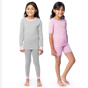 Fruit of the Loom Girl's Snug Fit 100% Cotton Pajama Sets, 4-Piece, Sizes - 1 of 4