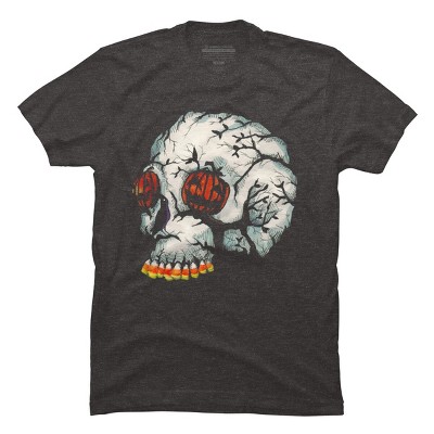 Men's Design By Humans Halloween Skull By LVBArt T-Shirt