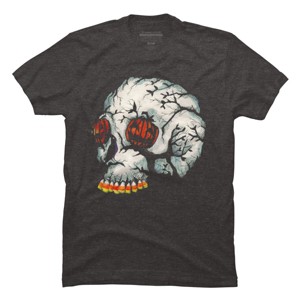 Men's Design By Humans Halloween Skull By LVBArt T-Shirt - 1 of 4