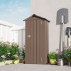 2.5x1.4FT Outdoor Metal Backyard Storage Shed with Waterproof Galvanized Iron,Compact Garden Tool Shed,Lockable Metal Storage Cabinet-Coolbibila - 3 of 4