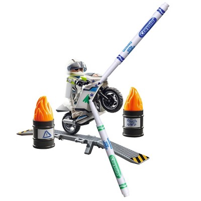 PLAYMOBIL Color with Crayola: Motorbike