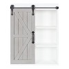 Kate and Laurel Cates Wood Wall Storage Cabinet with Sliding Barn Door, 21.25x27.5, White and Gray - 2 of 4