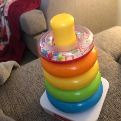 Fisher-Price Giant Rock-a-Stack, 14-inch Tall Stacking Toy with 6