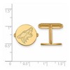Black Bow Jewelry 14k Yellow Gold Plated Sterling Silver Arizona Coyotes NHL Cuff Link - 2 of 3