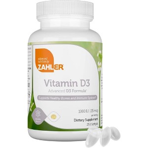 Zahler Vitamin D3 Advanced Formula, Supports Healthy Bones & Immune System, Kosher Dietary Supplement - 1 of 4