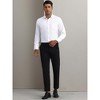 INSPIRE CHIC Men's Solid Long Sleeve Regular Fit Formal Business Button Down Dress Shirts - 2 of 4