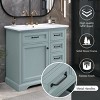 36" Bathroom Vanity With Sink, Bathroom Cabinets Modern With 3 Drawers, Door Organizer, 2 Tip-Out Drawers, And Slide Rail Drawers-Cuddlewood - 3 of 4