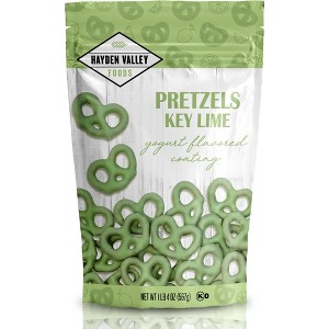 Hayden Valley Foods Key Lime Yogurt Covered Pretzels | 20 oz Bag | Gourmet Flavored Pretzels | No Artificial Flavors or Colors - 1 of 2