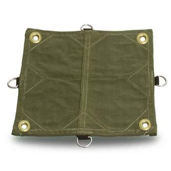 Tarp Nation 12 x 16 Foot Heavy Duty Canvak Treated Canvas Tarp w/ D Rings, Corner Grommets, & Rope in Hem for Households, Farms, or Warehouses, Green