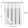 Americanflat 72x75 Hookless Shower Curtain - Abstract Grey Lines Shower Curtain with Sheer Panel, Snap-In Liner, and Grommets - 100% Polyester - 2 of 4