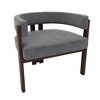 Kumasinova  Accent Chairs Set of 2,Chenille Arm Chair with Open Back,Comfy Reading Chairs with 3 Legs,Dining Chair for Living Room,Bedroom - 2 of 4