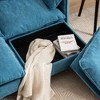 Kumasinova Modern Convertible Combination Sofa with 2 Storage Ottomans, 2-Seater Loveseat Sofa with Footstools, Skin-Friendly Fabric Couch - 2 of 4